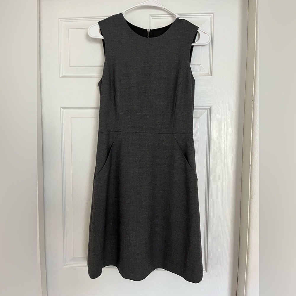 Theory Colette Bristol Wool Blend Stretch Sheath Front Pocket Dress Size 2 - Picture 5 of 11